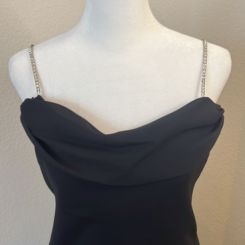 Dave & Johnny Black Dress with Delicate Straps - Picture 3 of 7